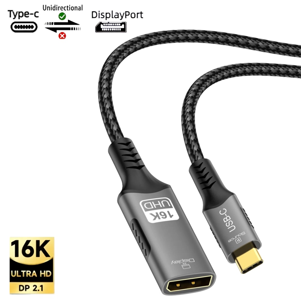 Pc Gaming Gigabyte - 16K 타입 C to 디스플레이포트 케이블