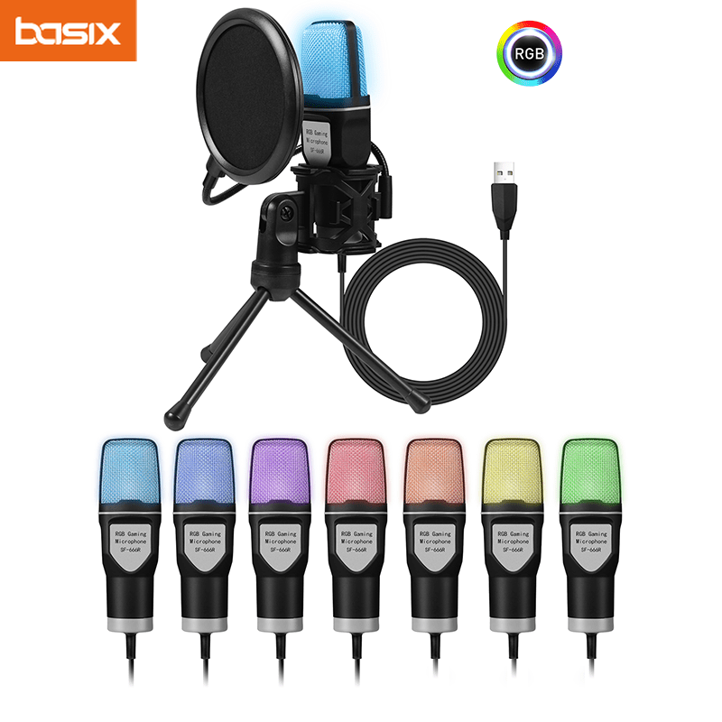 Gaming Microphone - PC용 게이밍 USB 마이크, RGB 표시등이