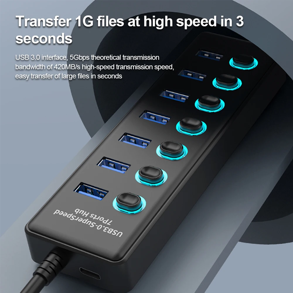 KEBIDUMEI 7 포트 USB 허브 5Gbps 고속 - Usb Hub Gaming 리뷰 및 가격