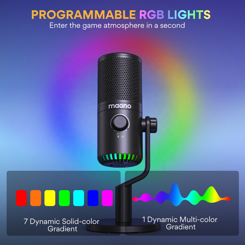 MAONO PC 프로그래밍 가능 RGB 게이밍 마이크  - Gaming Microphone 리뷰 및 가격