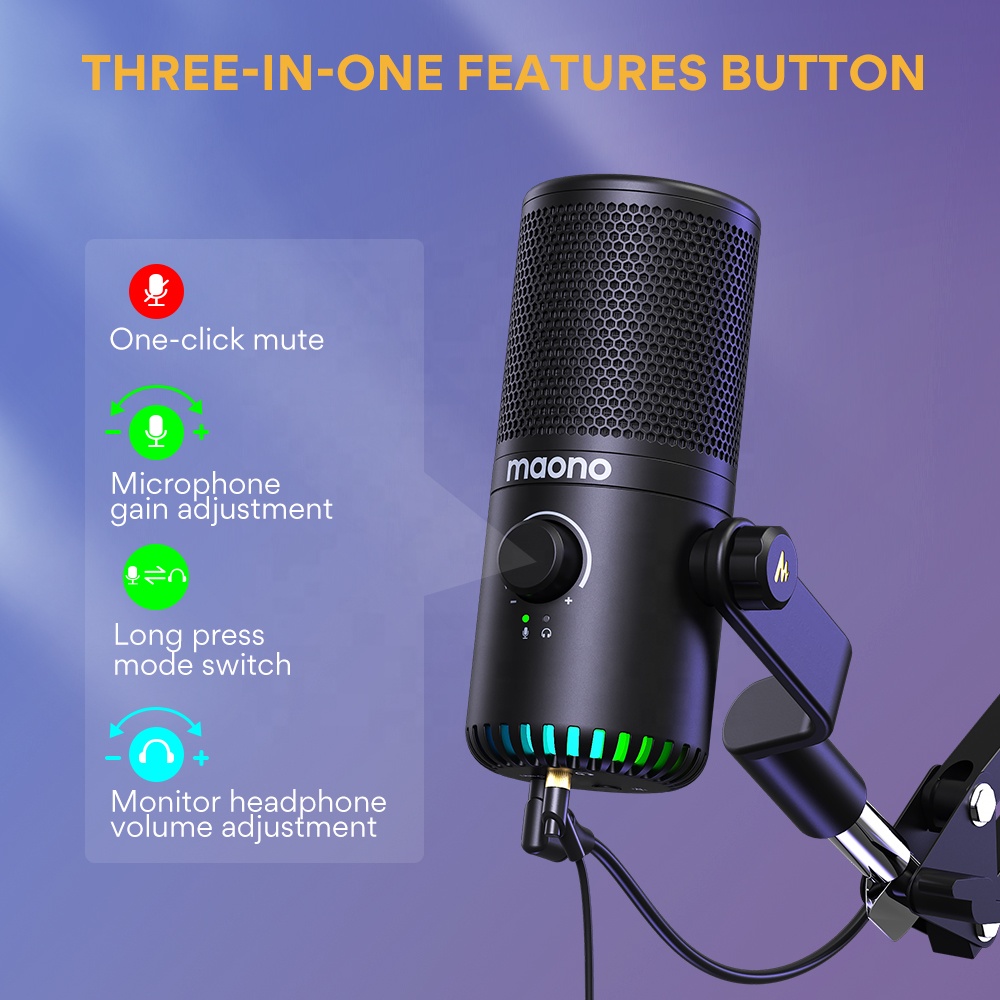 MAONO PC 프로그래밍 가능 RGB 게이밍 마이크  - Gaming Microphone 리뷰 및 가격