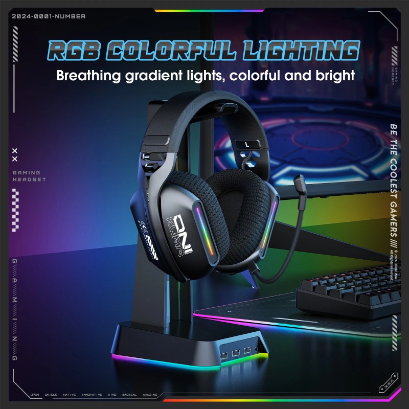 ONIKUMA GT808 무선 게임용 헤드셋 트라이 모 - Pc Gaming Gigabyte 리뷰 및 가격
