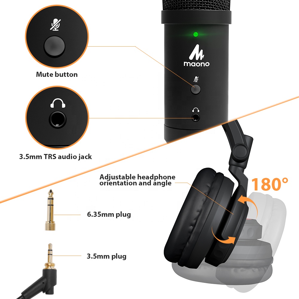 MAONO 스튜디오 USB 마이크, 라이브 녹음을 위한 - Gaming Microphone 리뷰 및 가격