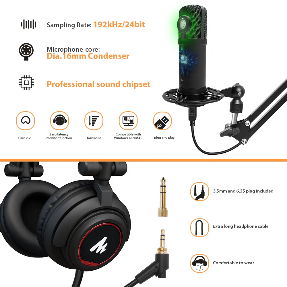 MAONO 스튜디오 USB 마이크, 라이브 녹음을 위한 - Gaming Microphone 리뷰 및 가격