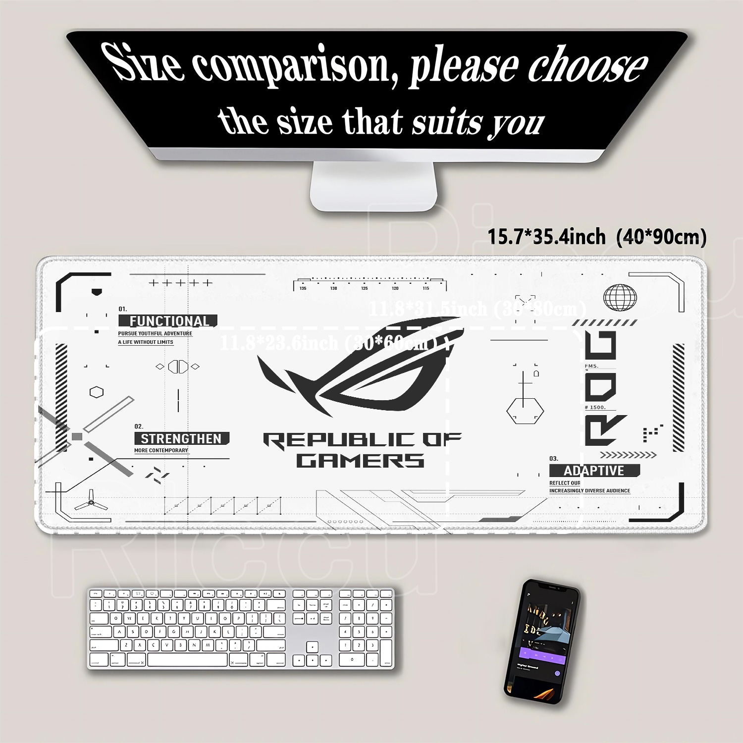 R-ROG 대형 게이밍 마우스 패드 A-ASUS PC  - Pc Gaming Asus 리뷰 및 가격