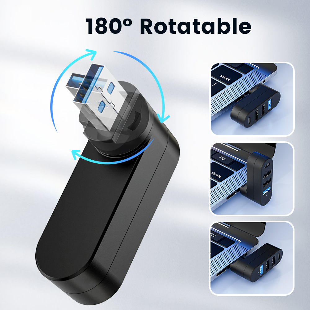회전식 USB 허브 USB3.0 2.0 유형 C 허브  - Usb Hub Gaming 리뷰 및 가격