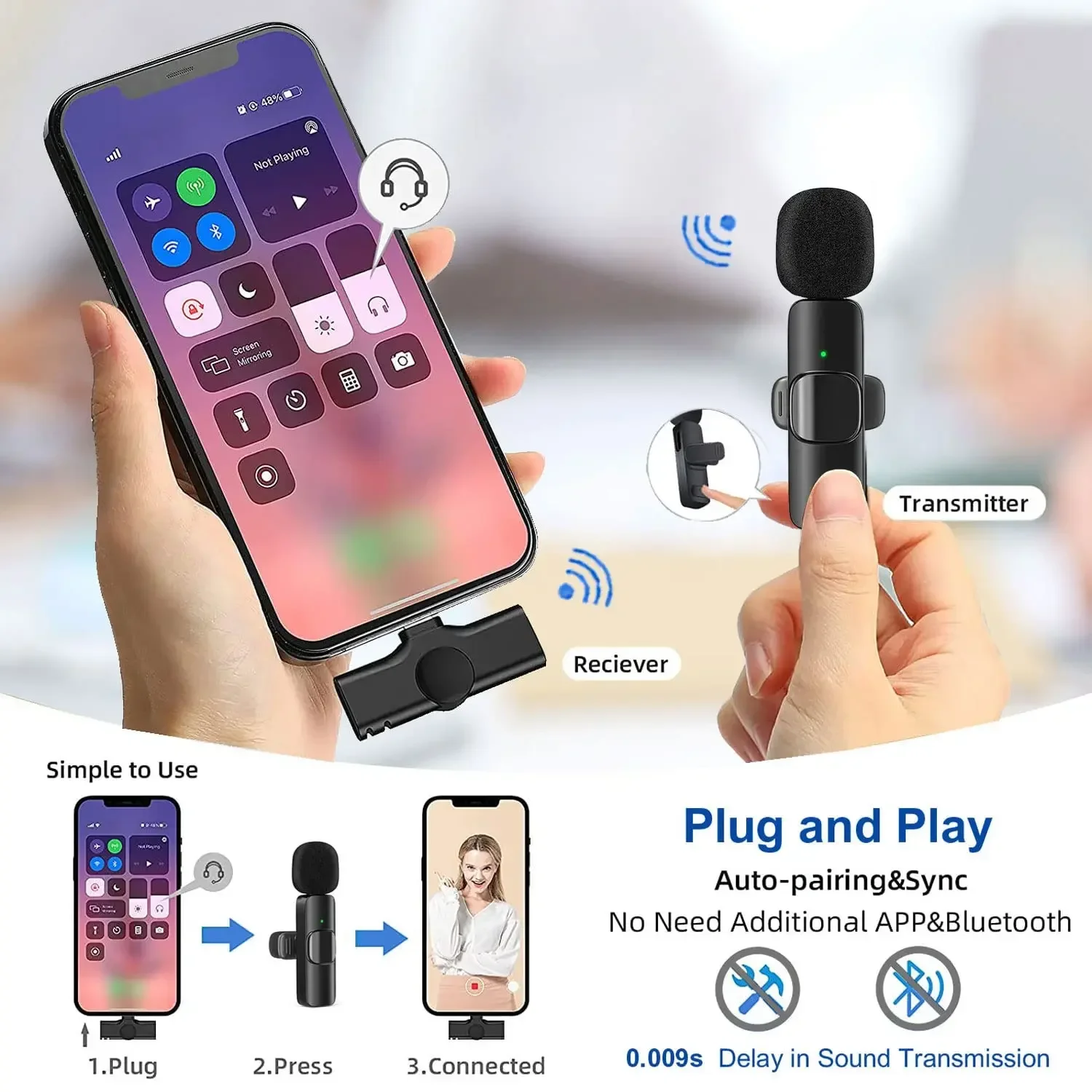무선 라발리에 마이크 2.4G 미니 마이크 휴대용 오디 - Gaming Microphone 리뷰 및 가격