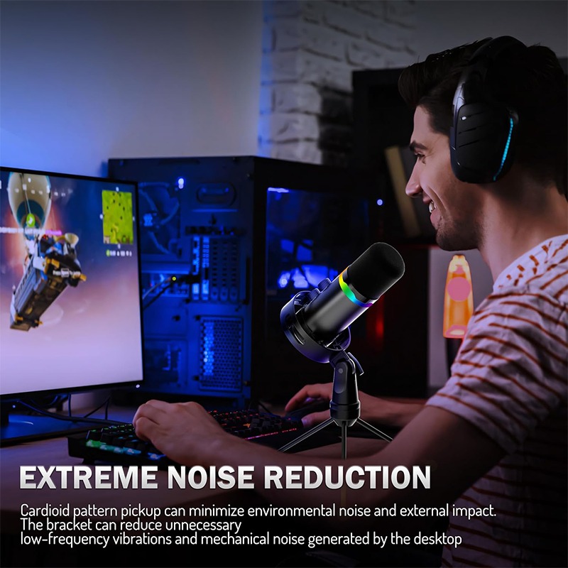 붐 암 스탠드가 있는 USB 게이밍 마이크, 노이즈 캔 - Gaming Microphone 리뷰 및 가격